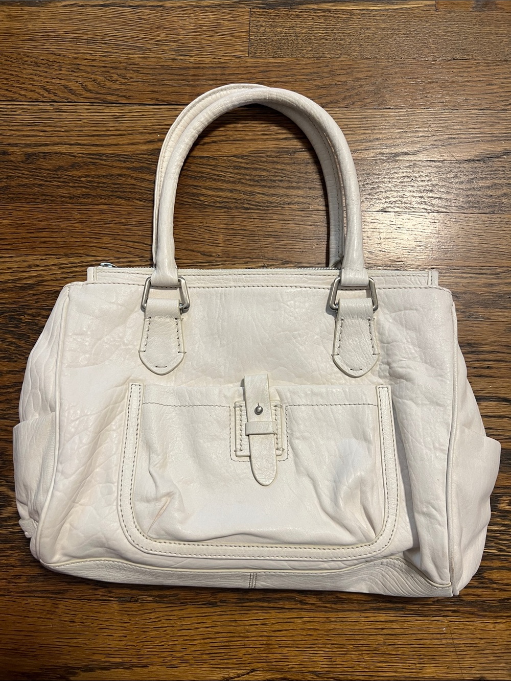 Cole Haan white over the shoulder purse